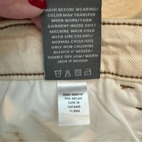 Torrid Mini Denim Skirt Button Fly Natural Off White Color - Picture 6 of 7